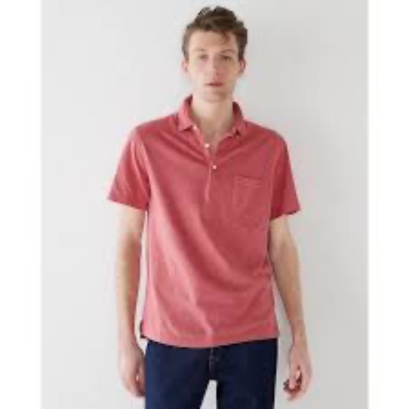J. Crew Slub Cotton Pocket Polo Shirt Sz M - Picture 1 of 7